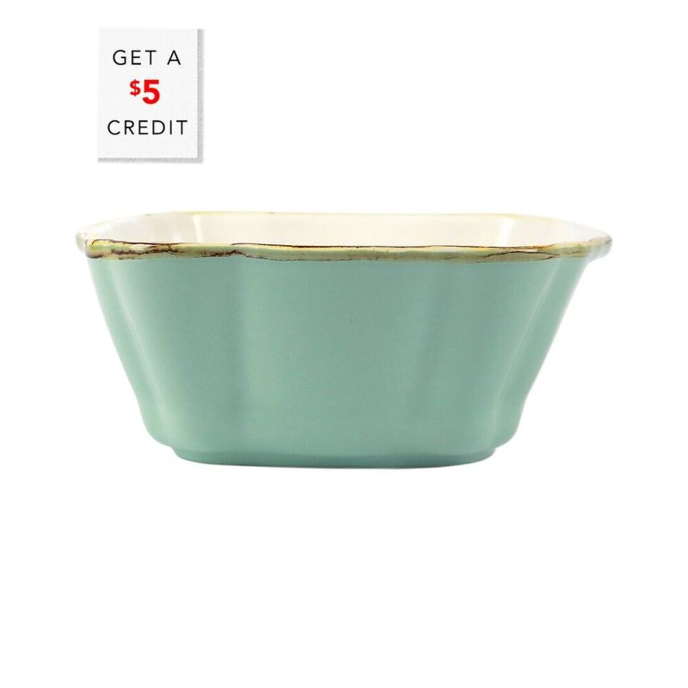 Vietri Italian Bakers Small Square Baker, Blue